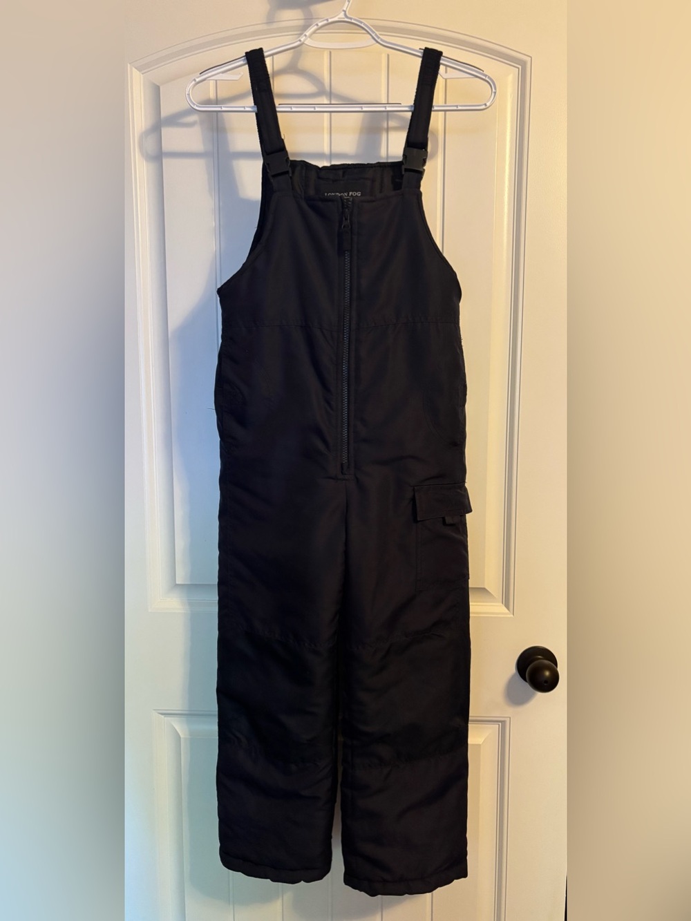 London Fog Kids Black Insulated Snow Overalls